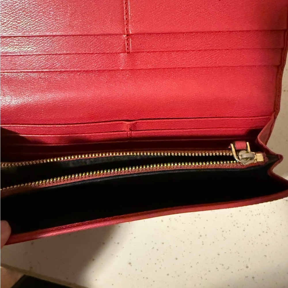 Loewe Cherry Red Leather Wallet - Picture 5 of 15